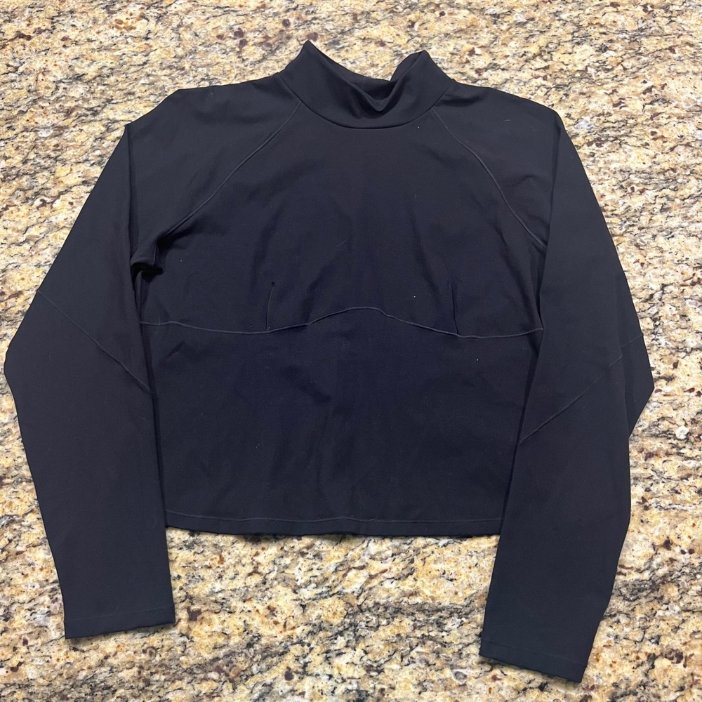FLX Travel Leisure Womens XXL Black Mock Neck Long Sleeve Active Top